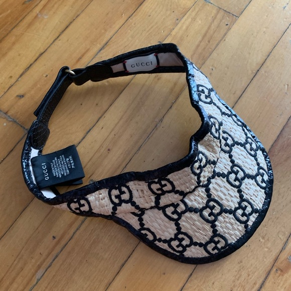 Gucci visor raffia tan and Black hat - Picture 2 of 6